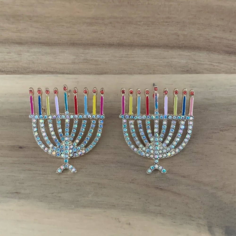 Sugarfix rhinestone candle earrings jewelry NWOT